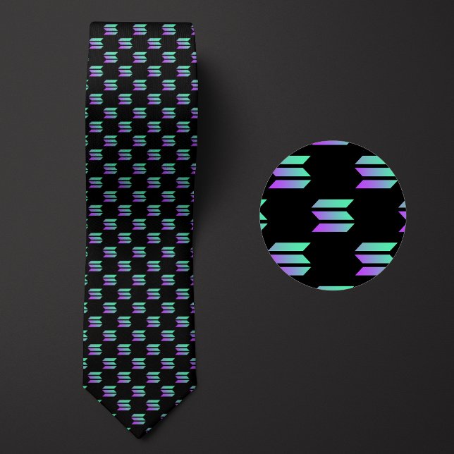 Gravata Padrão de criptomoeda do logotipo Solana (Criador carregado)