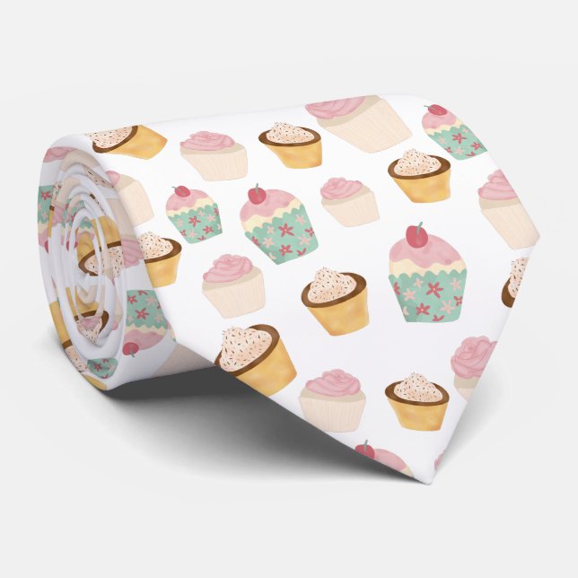 Gravata Padrão de Cupcake (Rolled)