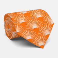 Padrão de Deco de Arte Floral Branca e Laranja