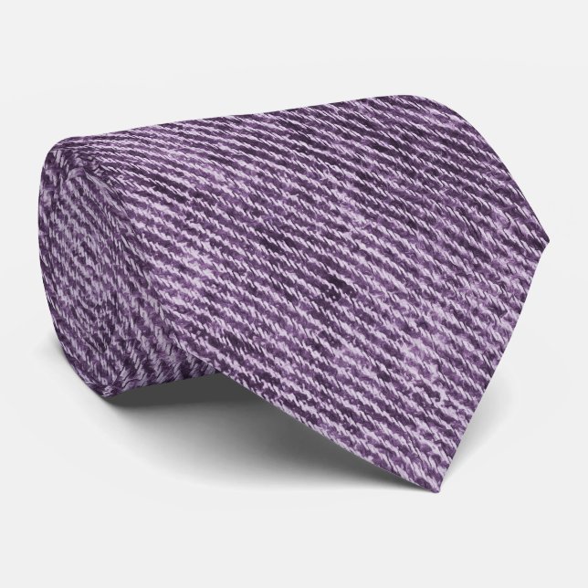 Gravata Padrão de Denim Roxo de ameixa (Rolled)