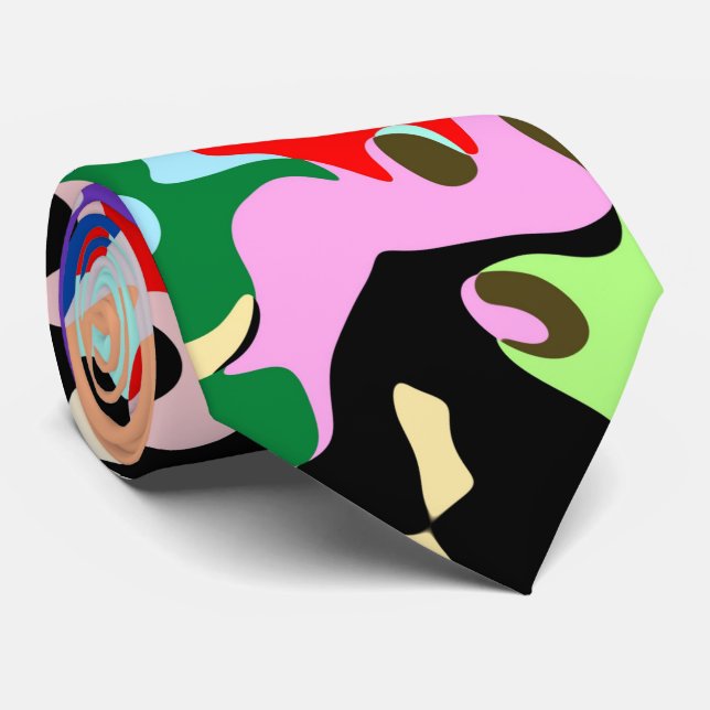 Gravata Padrão de Design de Arte Abstrata (Rolled)