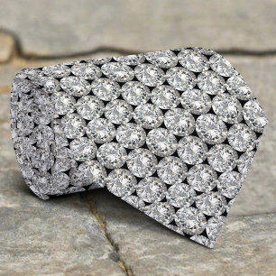 Gravata Padrão de Diamante de Cristal de Luxo Glam Elegant