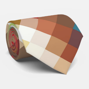 Gravata Padrão de Diamante Geométrico Moderno Colorido #