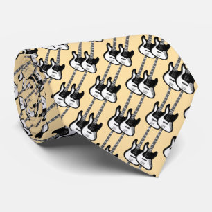 Gravata Padrão de duas guitarras elétricas