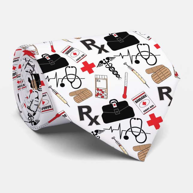 Gravata Padrão de Equipe Hospitalar (Rolled)