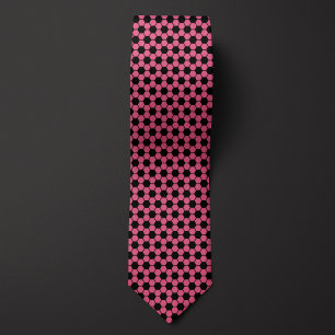 Gravata Padrão de esfera do Futebol rosa