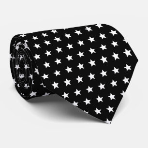 Gravata Padrão de estrelas brancas e traseiras