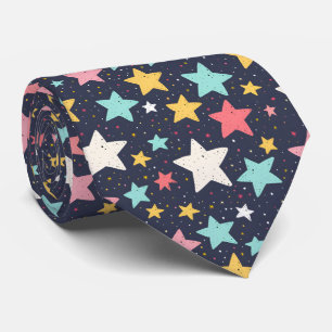 Gravata Padrão de estrelas de ponta divertida