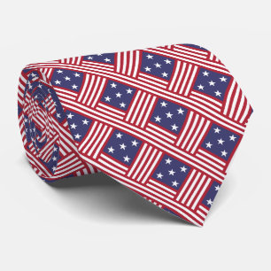 Gravata Padrão de estrelas e listras da bandeira americana