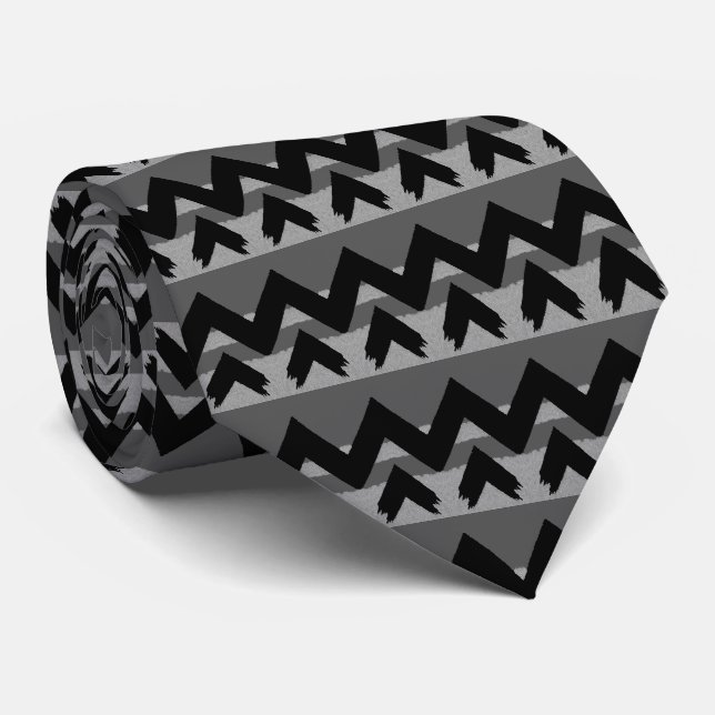 Gravata Padrão de Faixa Zigzag (Rolled)