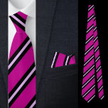 Gravata Padrão de faixas cor-de-rosa cômodas<br><div class="desc">O bonitinho colorido colorido colorido cola gravata de padrão é um presente perfeito para Natal e aniversários.</div>