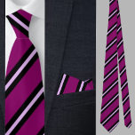 Gravata Padrão de faixas cor-de-rosa cômodas<br><div class="desc">O bonitinho colorido colorido colorido cola gravata de padrão é um presente perfeito para Natal e aniversários.</div>