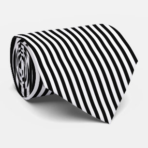 Gravata Padrão de faixas verticais preto&branco
