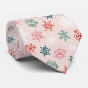 Gravata Padrão de floco de neve multicolorido – Natal de i