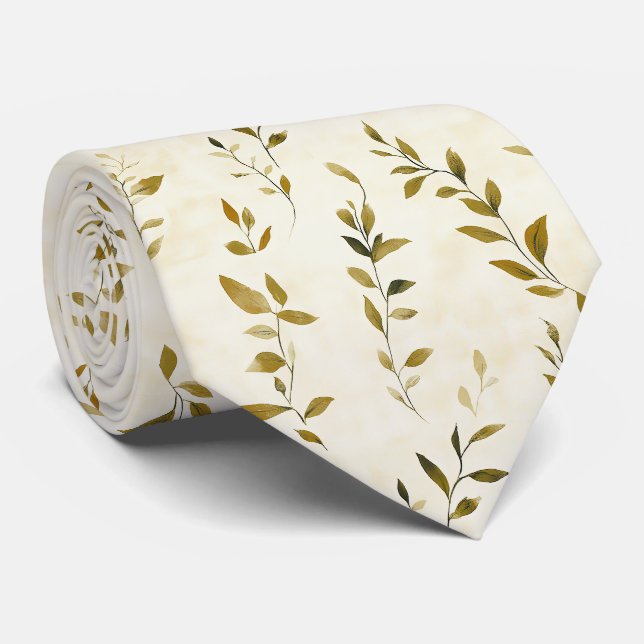 Gravata Padrão de Folhas Prensadas Rústicas – Botânica de  (Rolled)
