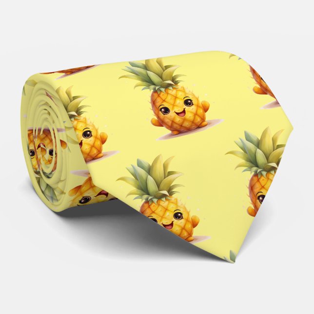Gravata Padrão de fruta de abacaxi em forma de cuada (Rolled)