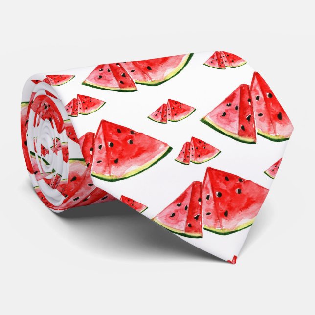 Gravata Padrão de fruta de melancia legal (Rolled)