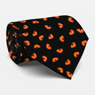 Gravata Padrão de Gato Laranja