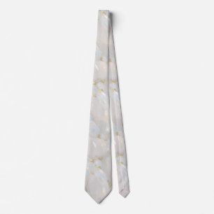 Gravata Padrão de Gemstone Opal Dourado Elegante