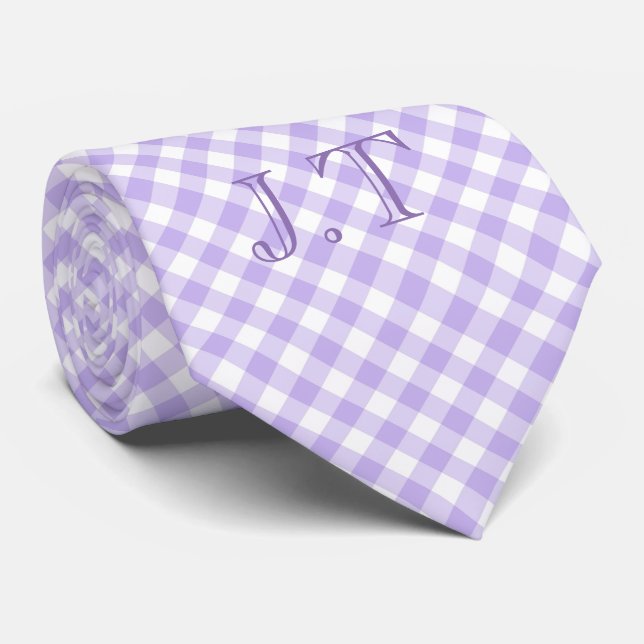Gravata Padrão de Ginga de Lavanda de Aparência Nítida Mon (Rolled)