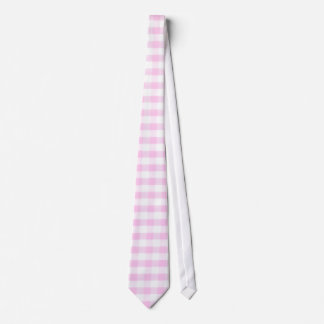 Gravata Padrão de Gingham Rosa