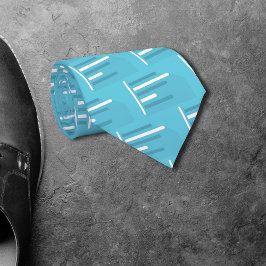 Gravata Padrão de Gráficos de Bar Azul Invisível