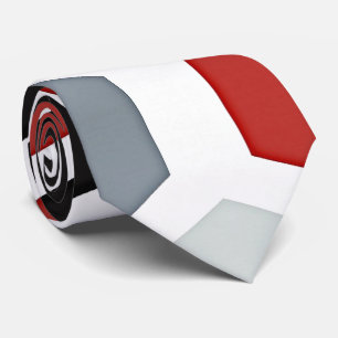 Gravata Padrão de Hexágono de Arte Moderna