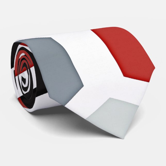 Gravata Padrão de Hexágono de Arte Moderna (Rolled)