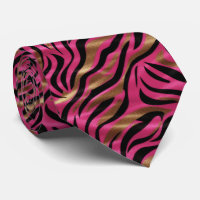 Padrão de Impressão Animal Dourado de Zebra Rosa P