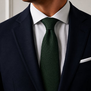 Gravata Padrão de Jacquard Verde Floresta