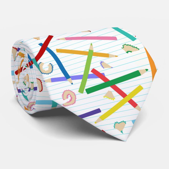 Gravata Padrão de Lápis Colorido (Rolled)