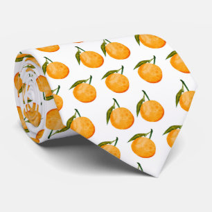 Gravata Padrão de Laranja Aquarela
