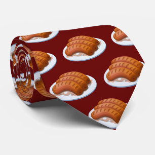 Gravata Padrão de linguiça em branco