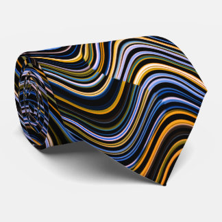 Gravata Padrão de Linha Curva Multicolorida Neon -LEGAL