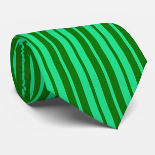 Gravata Padrão de Listras Verde Fofo e Elegante Design