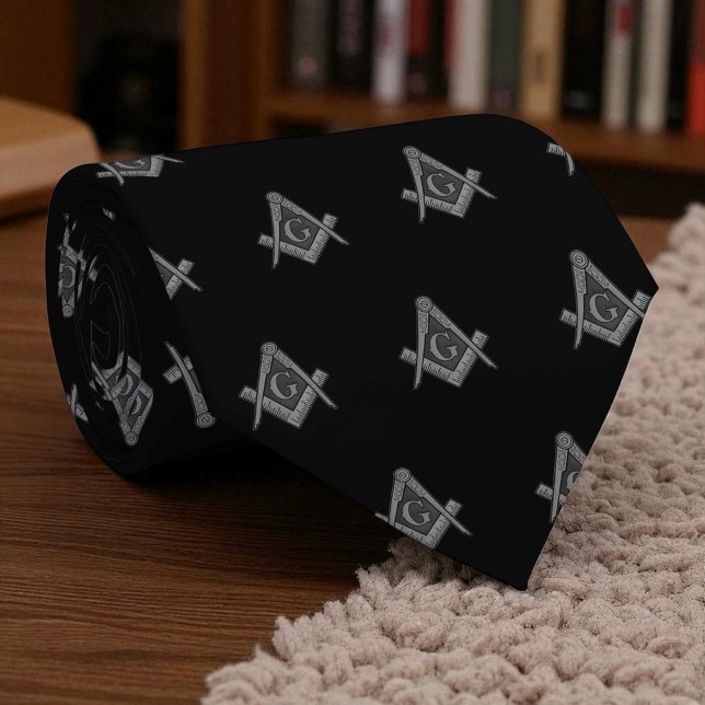 Gravata Padrão de maçonaria negra e maçonaria freemason (Criador carregado)
