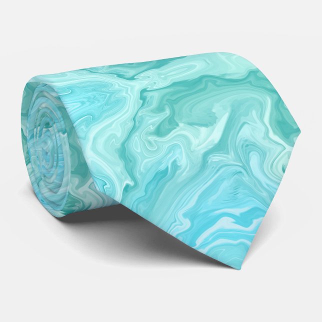 Gravata Padrão de mármore azul (Rolled)