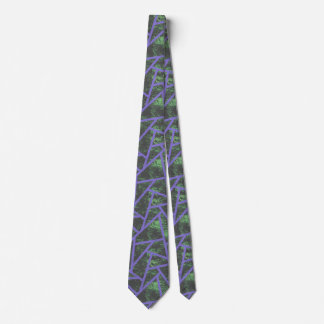 Gravata Padrão de mosaico violeta e verde