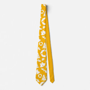 Gravata Padrão de Natal Amarelo