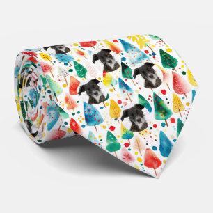 Gravata Padrão de Natal de Foto de Cão de Pet Personalizad