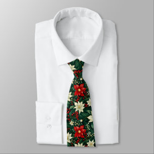 Gravata Padrão de Natal Floral
