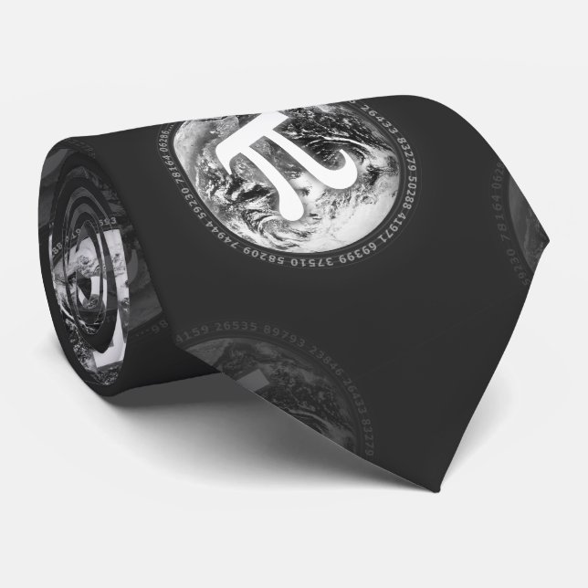 Gravata Padrão de Número de Pi | NERD (Rolled)