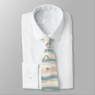 Gravata Padrão de Onda de Concha Marinha Boho Costeira (7)