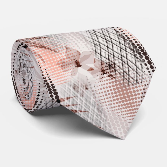 Gravata Padrão de orquídea elegante. (Rolled)