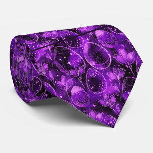 Gravata Padrão de Páscoa Gótico Roxo