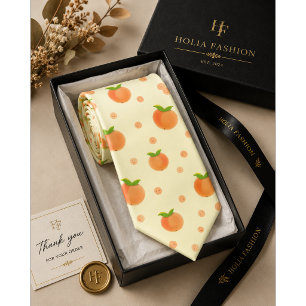 Gravata Padrão de Pêssego de Verão Doce