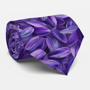Gravata Padrão de Pétalas de Flor de Lavanda