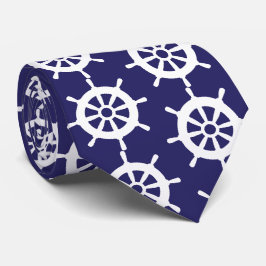 Gravata Padrão de roda do navio de cruzeiro branco azul Ma