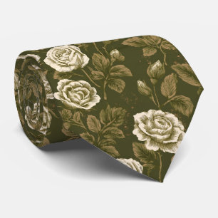 Gravata Padrão de Rosa Negócios Flor de Campo Casamento