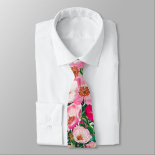 Gravata Padrão de Rosas Selvagens